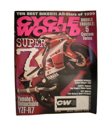 Motorcyclist Magazine September 1999- Honda VTR1000